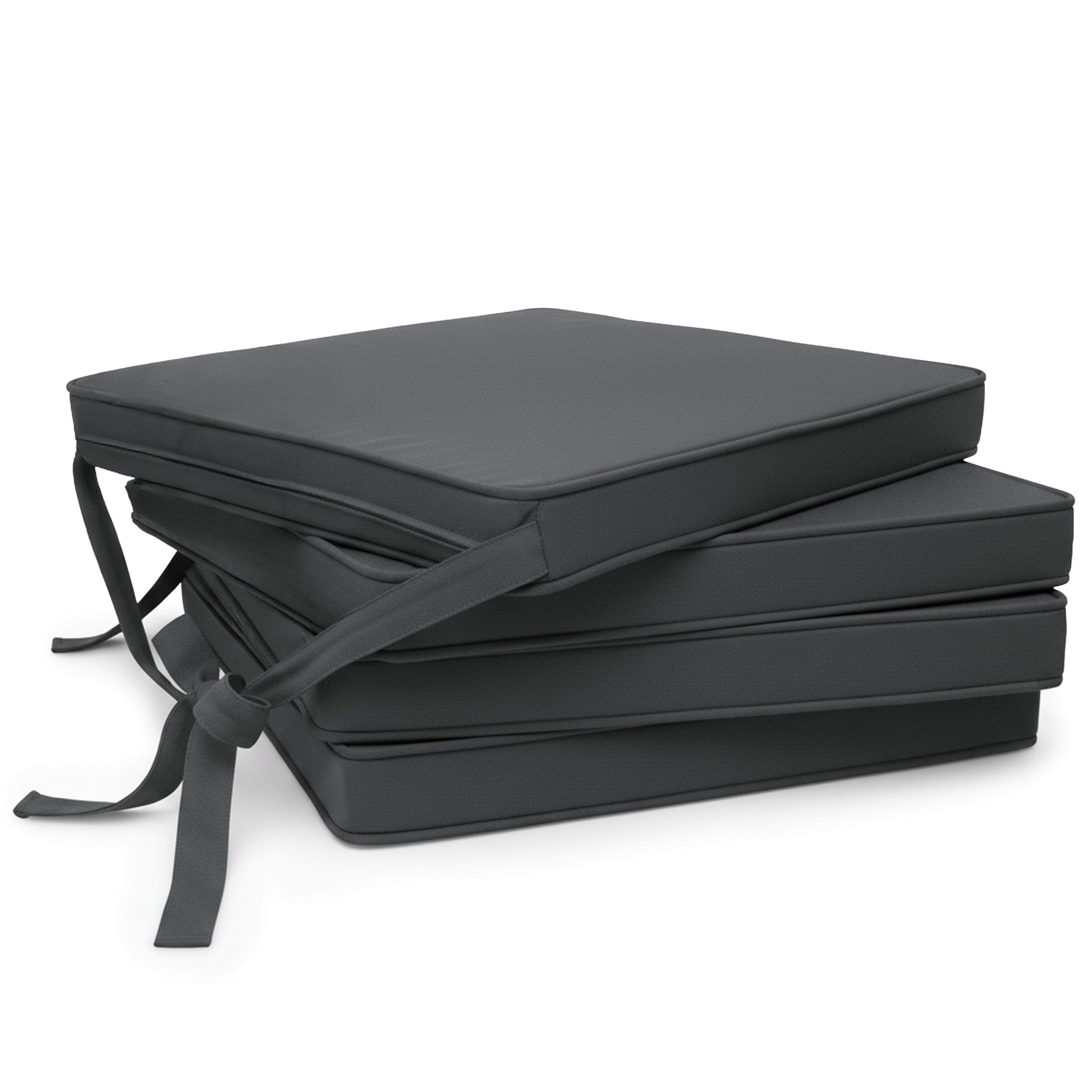 Beautissu Sitzkissen mit Bändern & Reißverschluss 45×40 cm – Stuhlkiss