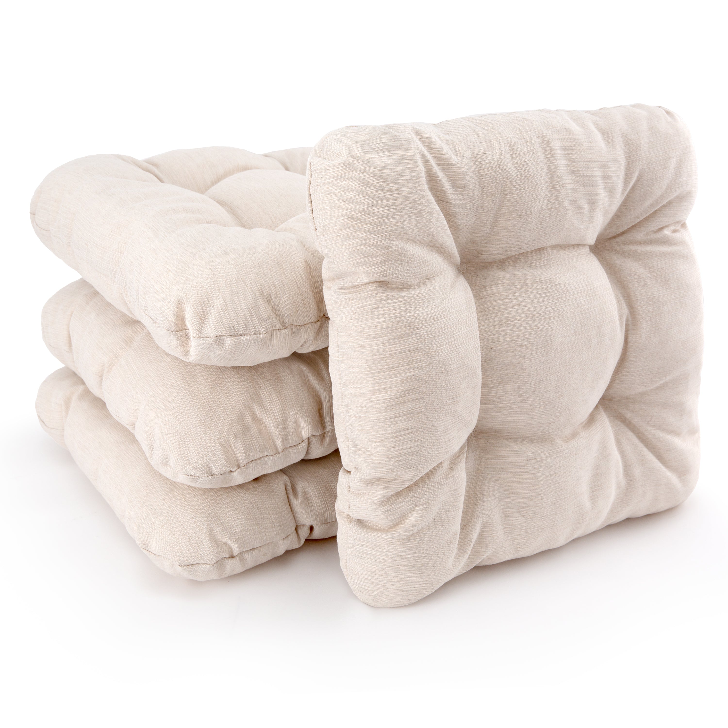 Beautissu Sitzkissen Premium 40x40x8 cm mit weicher Schaumstofffüllung und robustem Bezug für Indoor und Outdoor